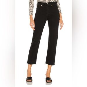 LEVI’S Wedgie Straight High-Rise Button-Fly Black Jeans Women’s Size 32